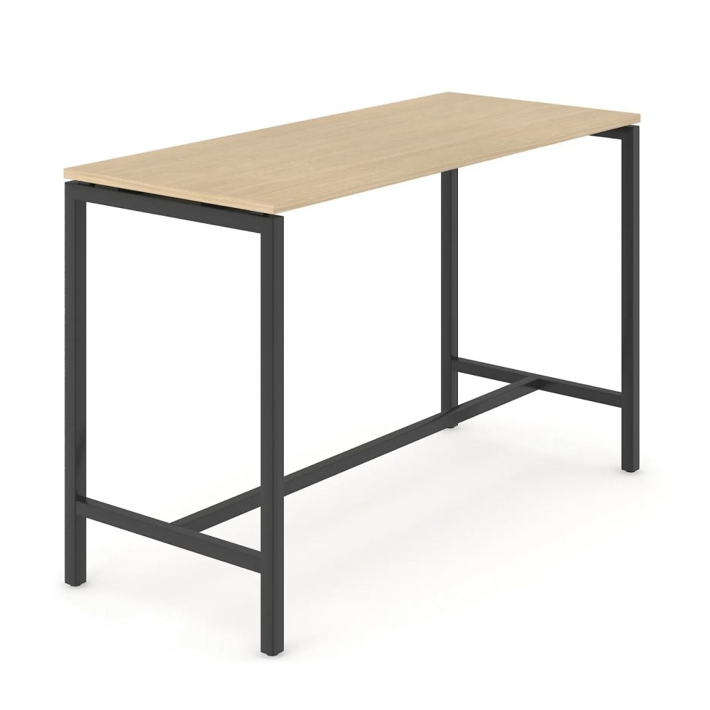 Bureau haut NOVA blanc minimaliste avec structure métallique